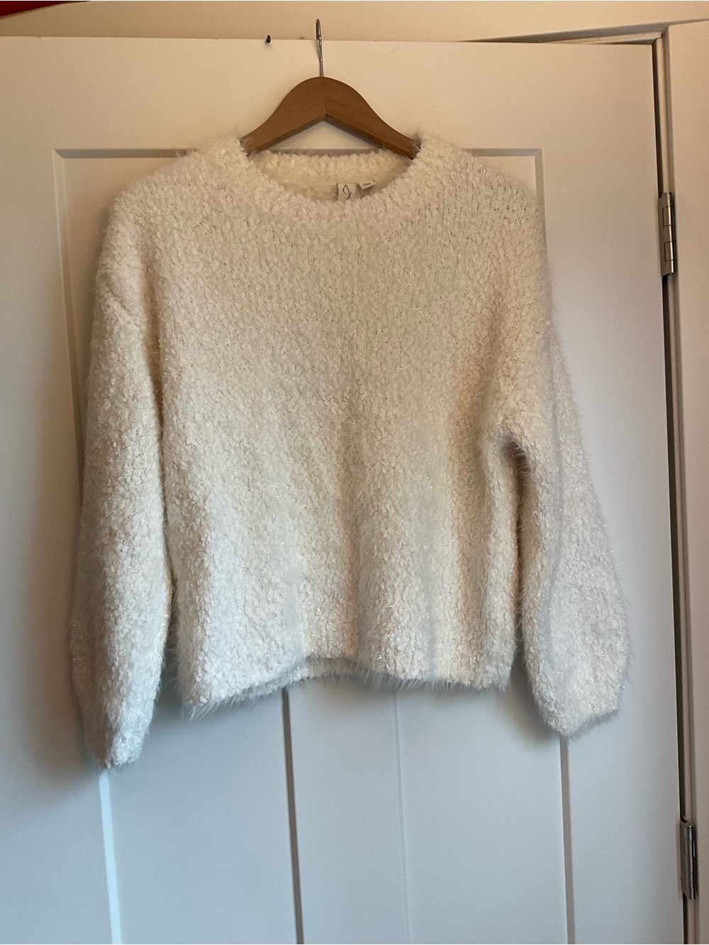 Joie Cream Bouclé Crewneck Sweater BRAND NEW